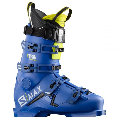Ботинки горнолыжные Salomon S/MAX 130 Carbon 18-19 синий/светло-зелёный 27X