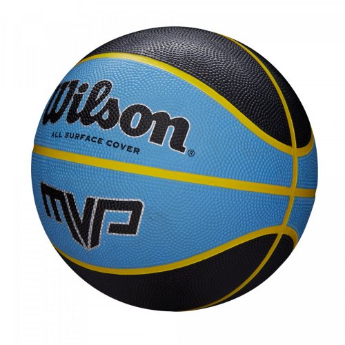 Мяч баскетбольный Wilson MVP 295 BSKT BLK/BLU SZ7 SS20 голубой/черный