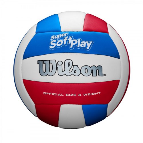 Мяч волейбольный W SUPER SOFT PLAY WH/RD/BL SS19 белый/красный/голубой OSFA