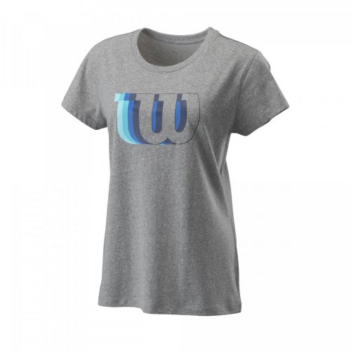 Футболка Wilson жен. BLUR W TECH TEE HEATHER GRAY SS20 серый XL