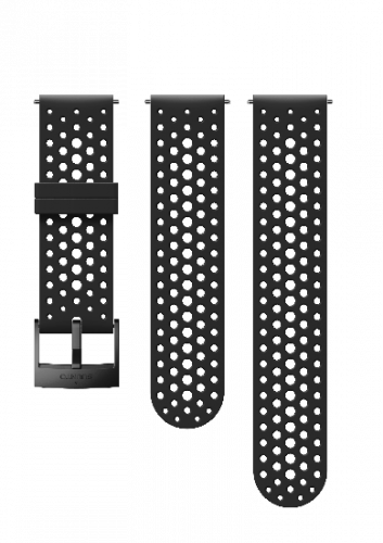 Ремешок 24 ATH1 SILICONE STRAP BLACK черный S+M