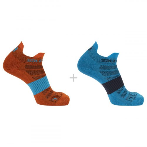 Шкарпетки SALOMON SENSE 2 PACK уні. помаранчевий/блакитний 39/41