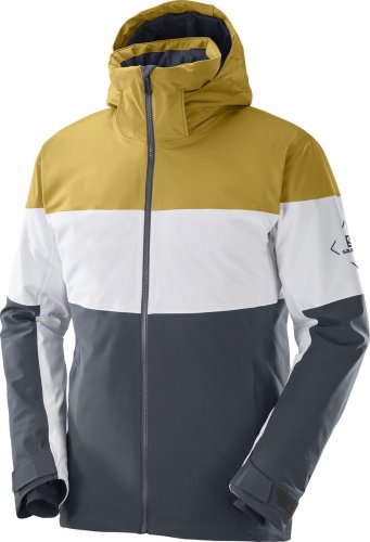 Куртка г/л SALOMON SLALOM JACKET M муж. бежевый/белый/серый XL