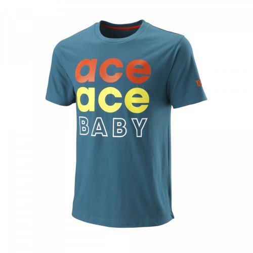 Футболка Wilson чол. ACE ACE BABY TECH TEE BL блакитний/мультиколор SM