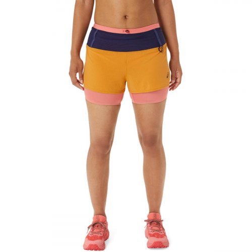 Шорты ASICS FUJITRAIL 2-N-1 SHORT жен. желтый XS