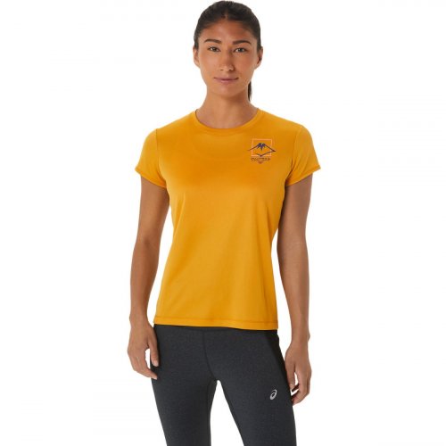 Футболка ASICS FUJITRAIL LOGO SS TOP жін. жовтий XS