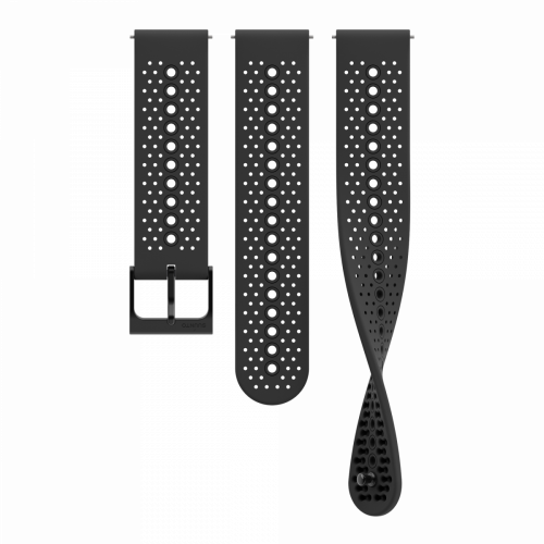 Ремешок 22 ATH1 SILICONE STRAP ALL BLACK черный S+M