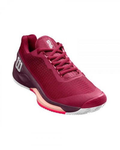 Кроссовки Wilson жен. RUSH PRO 4.0 CLAY RD/PK Бордовый/Белый 8.0