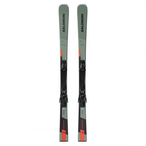 Горные лыжи Salomon S/MAX 8 XT с креплениями M10 GW 25-26 оливковый/черный/оранжевый 163
