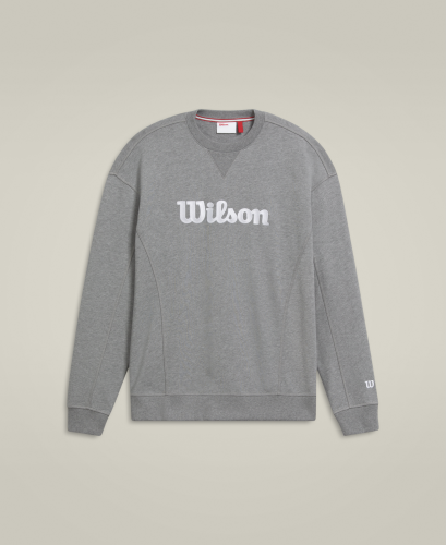 Кофта Wilson муж. TEAM SCRIPT CREWNECK GRAY серый SM