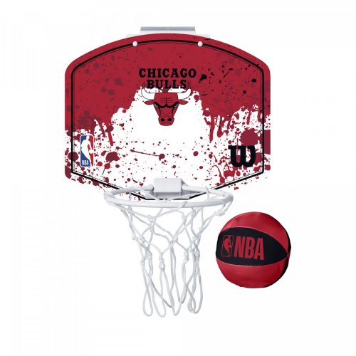 Набір баскетбольний Wilson NBA TEAM MINI HOOP CHI BULLS білий/червоний 3
