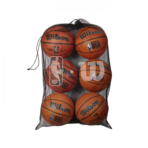 Сетка для мячей Wilson NBA 6 BALL MESH CARRY BAG BK чёрный OSFA