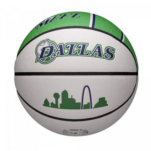 Мяч баскетбольный Wilson NBA TEAM CITY COLLECTOR BSKT DAL MAV SZ7 белый/зелёный 7