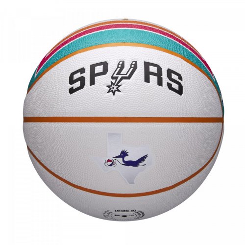 Мяч баскетбольный Wilson NBA TEAM CITY COLLECTOR BSKT SAN SPURS SZ7 белый/голубой 7