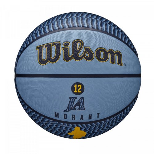 Мяч баскетбольный Wilson NBA PLAYER ICON OUTDOOR BSKT MORANT SZ7 синий/голубой 7