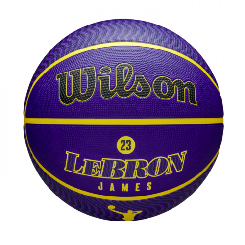 Мяч баскетбольный Wilson NBA PLAYER ICON OUTDOOR BSKT LEBRON NE SZ7 фиолетовый/жёлтый 7