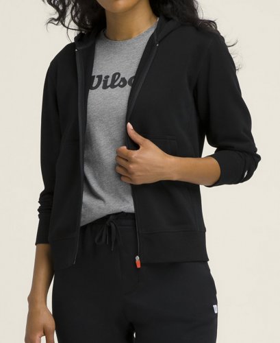 Худи Wilson жен. TEAM ZIP HOODIE BLACK чёрный MD