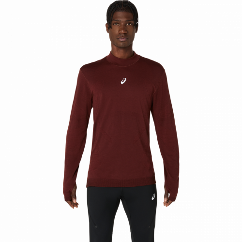 Лонгслів ASICS ROAD WINTER SEAMLESS LS TOP чол. бордовий M