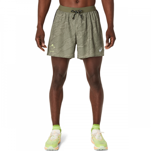 Шорти ASICS FUJITRAIL ALL OVER PRINT 5IN SHORT чол. зелений XL