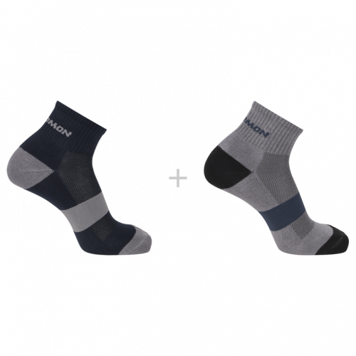 Носки Salomon EVASION ANKLE 2-PACK уни. синий-серый 42/44