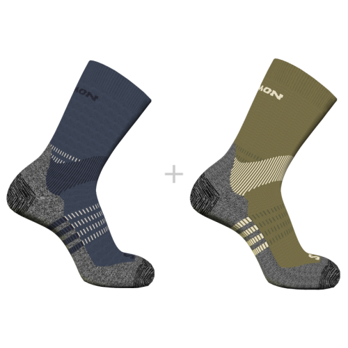 Носки Salomon X ULTRA ACCESS CREW 2-PACK уни. синий-зеленый 36/38