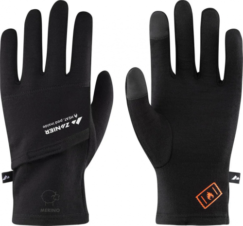 Перчатки Zanier HEAT PADS MERINO LINER TOUCH UX уни. черный 55044-2000 M