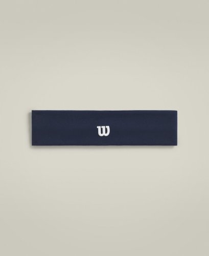 Повязка на голову Wilson уни. LOGO WIDE HEADBAND NAVY синий SM/MD