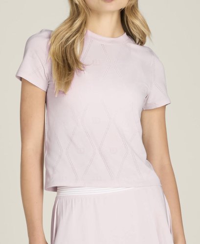 Футболка Wilson жен. SEAMLESS SHORT SLEEVE TEE LILAC лиловый SM