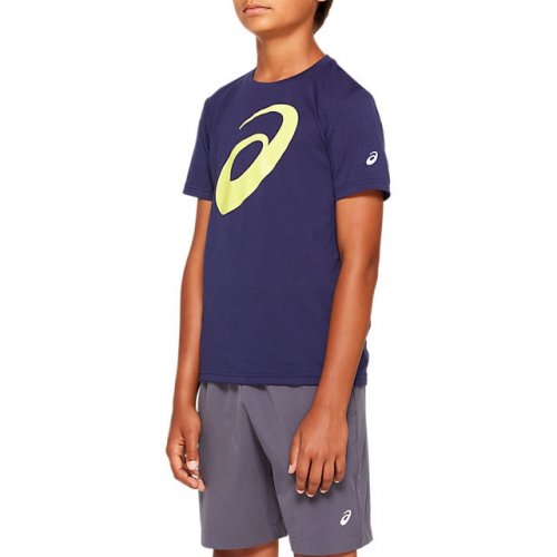 Футболка ASICS U BIG SPIRAL SS TOP дет. SS20 синий XS