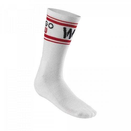 Шкарпетки Wilson чол. SINCE 1914 CREW SOCK 1PR WH/BK/RD SZ7-9.5 SS20 білий SMMD