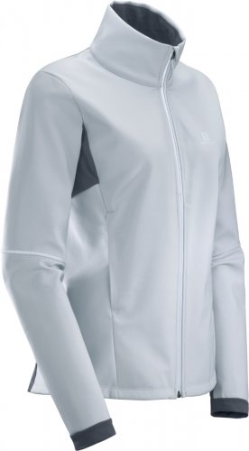 Куртка бег SALOMON AGILE SOFTSHELL JKT W жен. FW20-21 белый/серый XS