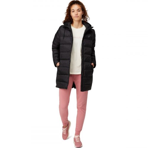 Куртка ASICS DOWN JACKET LONG W жен. черный XS