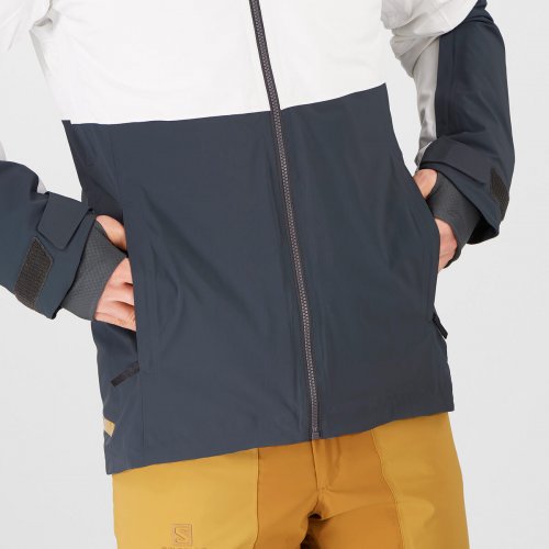 Куртка г/л SALOMON SLALOM JACKET M муж. бежевый/белый/серый XL