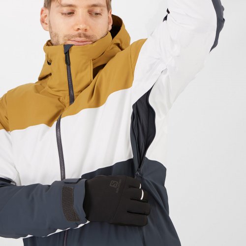 Куртка г/л SALOMON SLALOM JACKET M муж. бежевый/белый/серый XL