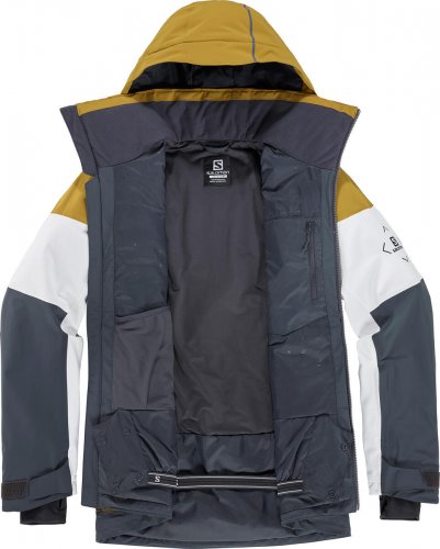 Куртка г/л SALOMON SLALOM JACKET M муж. бежевый/белый/серый XL