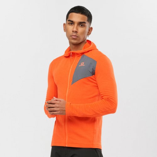 Кофта SALOMON OUTLINE FZ HOODIE M муж. оранжевый S