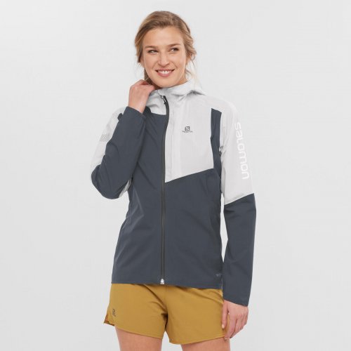 Куртка біг SALOMON BONATTI TRAIL WP JKT W жін. сірий/білий S