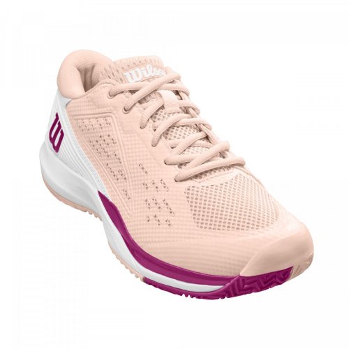Кроссовки Wilson жен. RUSH PRO ACE SCALLOPSHEL/WH/PINK розовый/белый 8