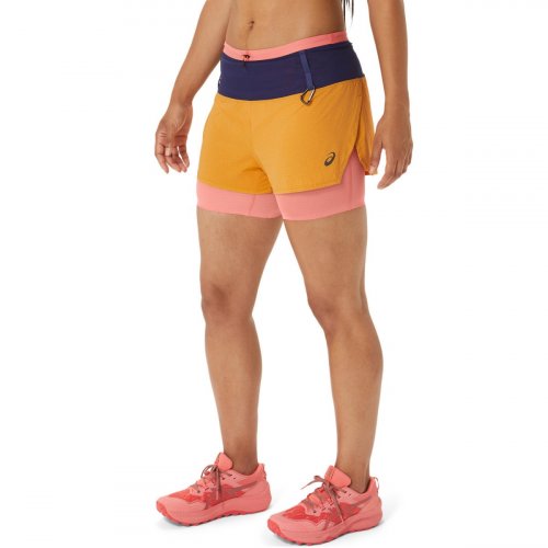 Шорты ASICS FUJITRAIL 2-N-1 SHORT жен. желтый XS