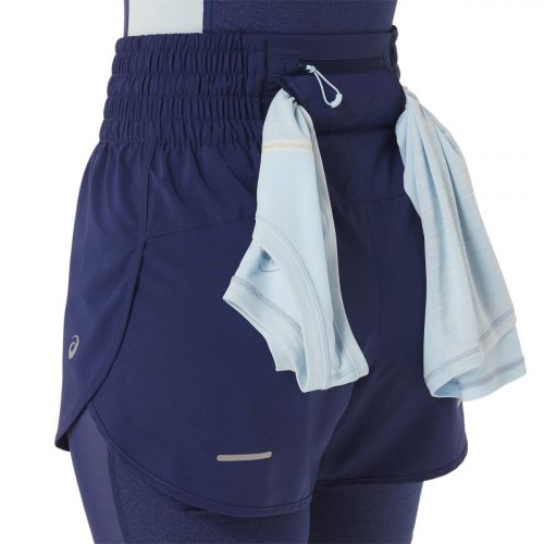 Шорты ASICS NAGINO 4IN RUN SHORT жен. синий XS