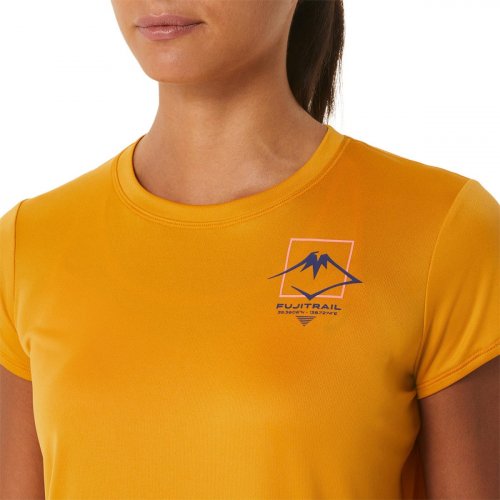 Футболка ASICS FUJITRAIL LOGO SS TOP жін. жовтий XS