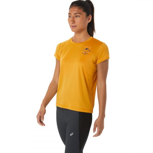 Футболка ASICS FUJITRAIL LOGO SS TOP жін. жовтий XS