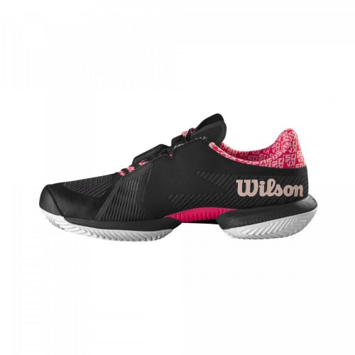 Кроссовки Wilson жен. KAOS SWIFT 1.5 CLAY BK/RD Чёрный/белый/Розовый 7.5