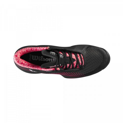 Кроссовки Wilson жен. KAOS SWIFT 1.5 CLAY BK/RD Чёрный/белый/Розовый 7.5