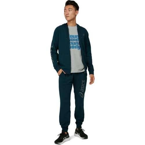 Толстовка ASICS BIG ASICS FZ HOODIE муж. зеленый S