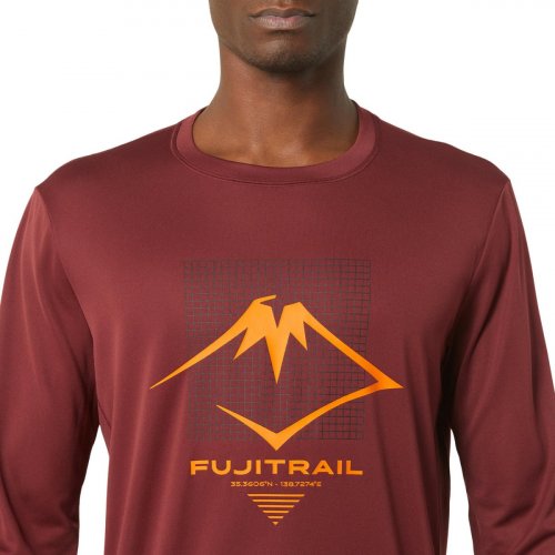 Лонгслив ASICS FUJITRAIL LOGO LS TOP муж. бордовый S