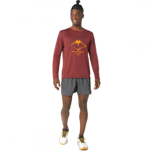 Лонгслив ASICS FUJITRAIL LOGO LS TOP муж. бордовый S