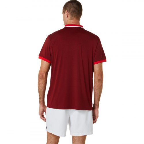 Поло ASICS MEN COURT POLO SHIRT муж. бордовый S