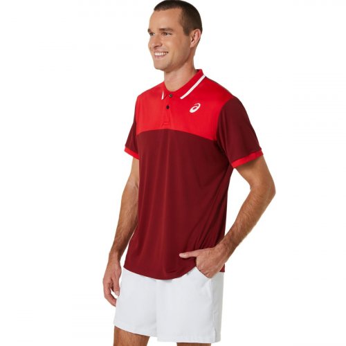 Поло ASICS MEN COURT POLO SHIRT муж. бордовый S