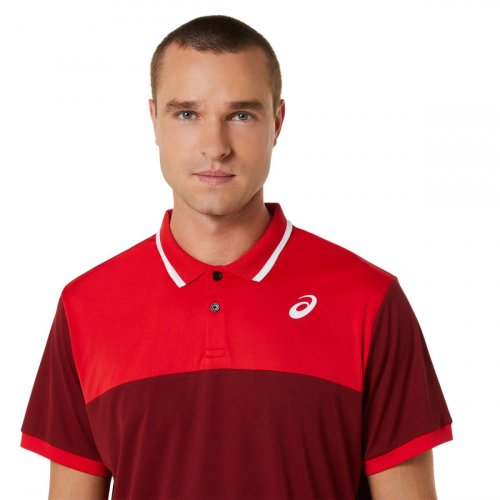 Поло ASICS MEN COURT POLO SHIRT муж. бордовый S